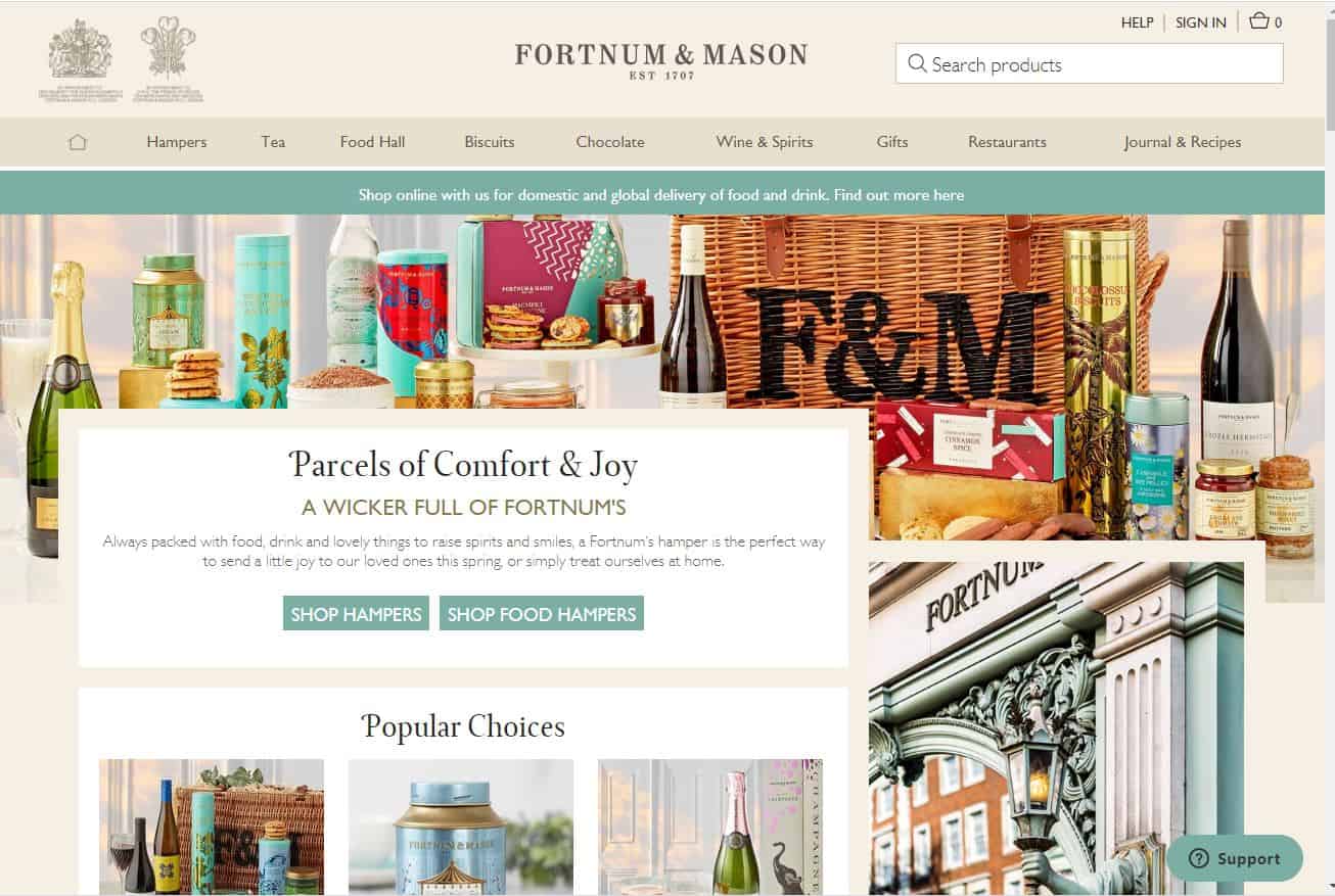Fortnum & Mason launches new website
