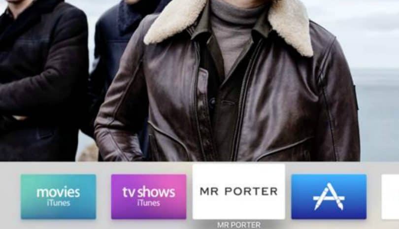 Shoppable Apple TV app for Mr Porter