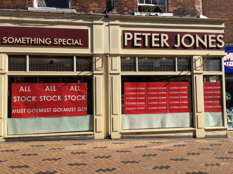Peter Jones China in administration