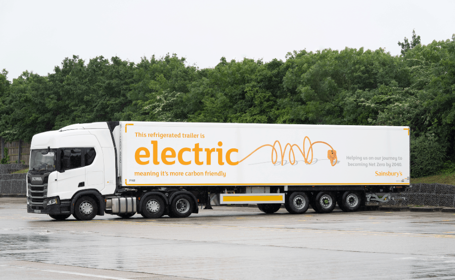 Sainsbury’s introduces electric refrigerated trailers