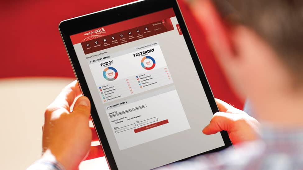 New dashboard for Parcelforce customers