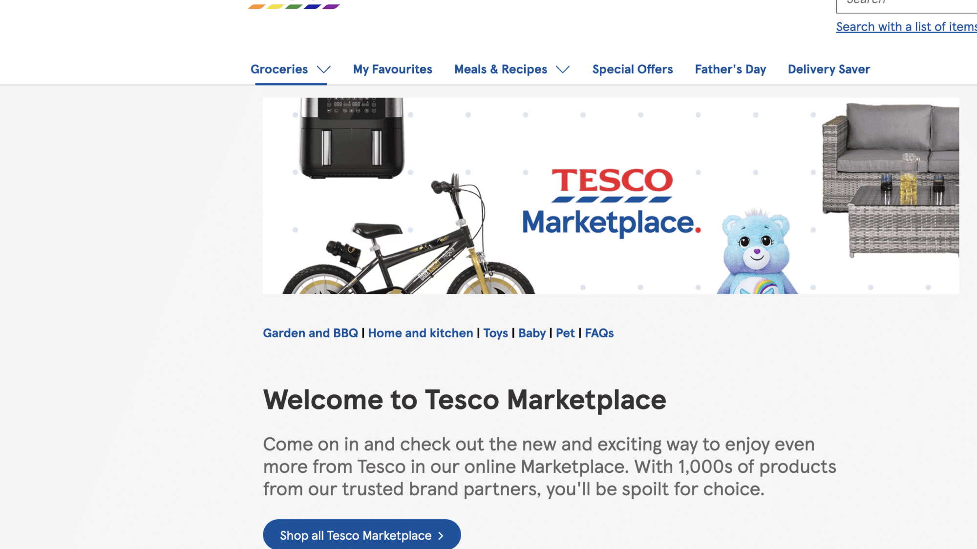 Tesco re-enters marketplace segment